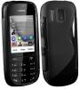 Nokia Asha 202 Θήκη Σιλικόνης S-Line TPU Gel Μαύρο NA202GTPUCSLB OEM